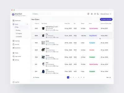 Order List | Order Management System 2024 2025 app design mobile app oms order management system trend ui ui design ui ux uiux user interface design