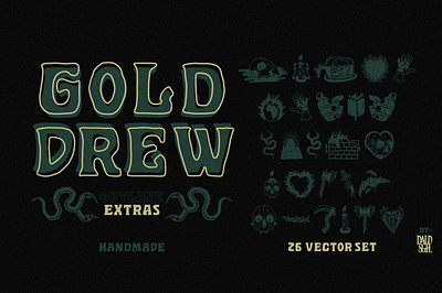 Golddrew Fonts poster design