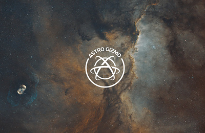 AstroGizmo aerospace cosmos design logo orbit planet star technology
