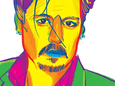 Johnny Depp actor aktor animation cartoon character graphic design illustration johnnydepp popular