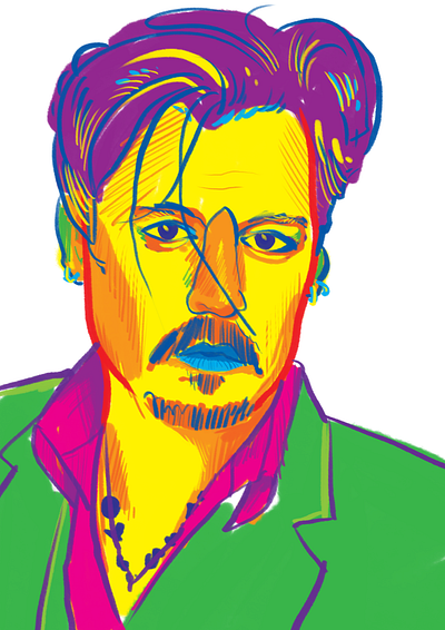 Johnny Depp actor aktor animation cartoon character graphic design illustration johnnydepp popular