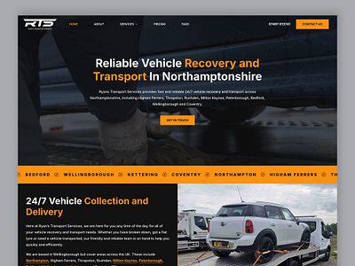 Breakdown & Transport Company: Website UI/UX automotive breakdown design figma mockup recovery transport ui ux vehicles web web design web development
