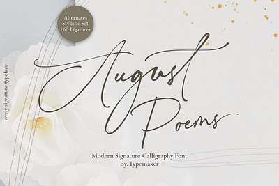 August Poems ligature font