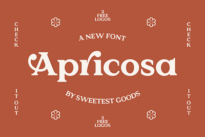 Apricosa - Vintage Font + Logos feminine font