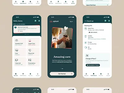 Veterinary Mobile iOS App app app design dashboard design dog figma graphic design health illustration ios mobile motion design onboarding ui ux veterinary