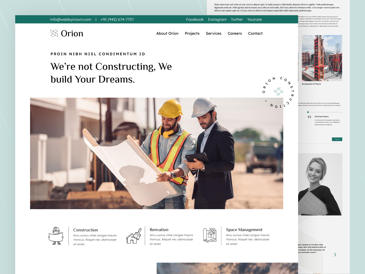 Construction Website Template | Real Estate Website Theme architecture website design architecture website template construction business website construction landing page construction website designs construction website template construction website theme real estate agency website real estate html template real estate website real estate website design real estate website figma real estate website template real estate website theme