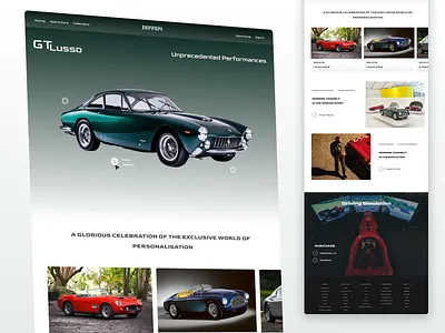 🚛 Ferrari Classic Landing Page Redesign 3d automobile bmw branding car case study classic car ecommerce ferrari formula 1 illustration landing landing page online shop parking product design shopping