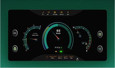 Car dashboard meter UI design ui