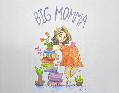 Celebrating Motherhood: A Whimsical Tribute to Nurturing Souls character desing illustration painting watercolor