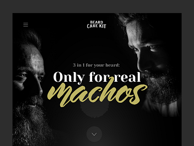 Beard Care Kit landing page UI beard beard care kit dailyui dailyuichallenge landing page mans oil ui ux website