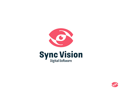 Sync Vision brand branding digital eye eye catching forsale illu illustration logo logo brand identity logo design logotype minimal minimalist modern software technology television unique vision