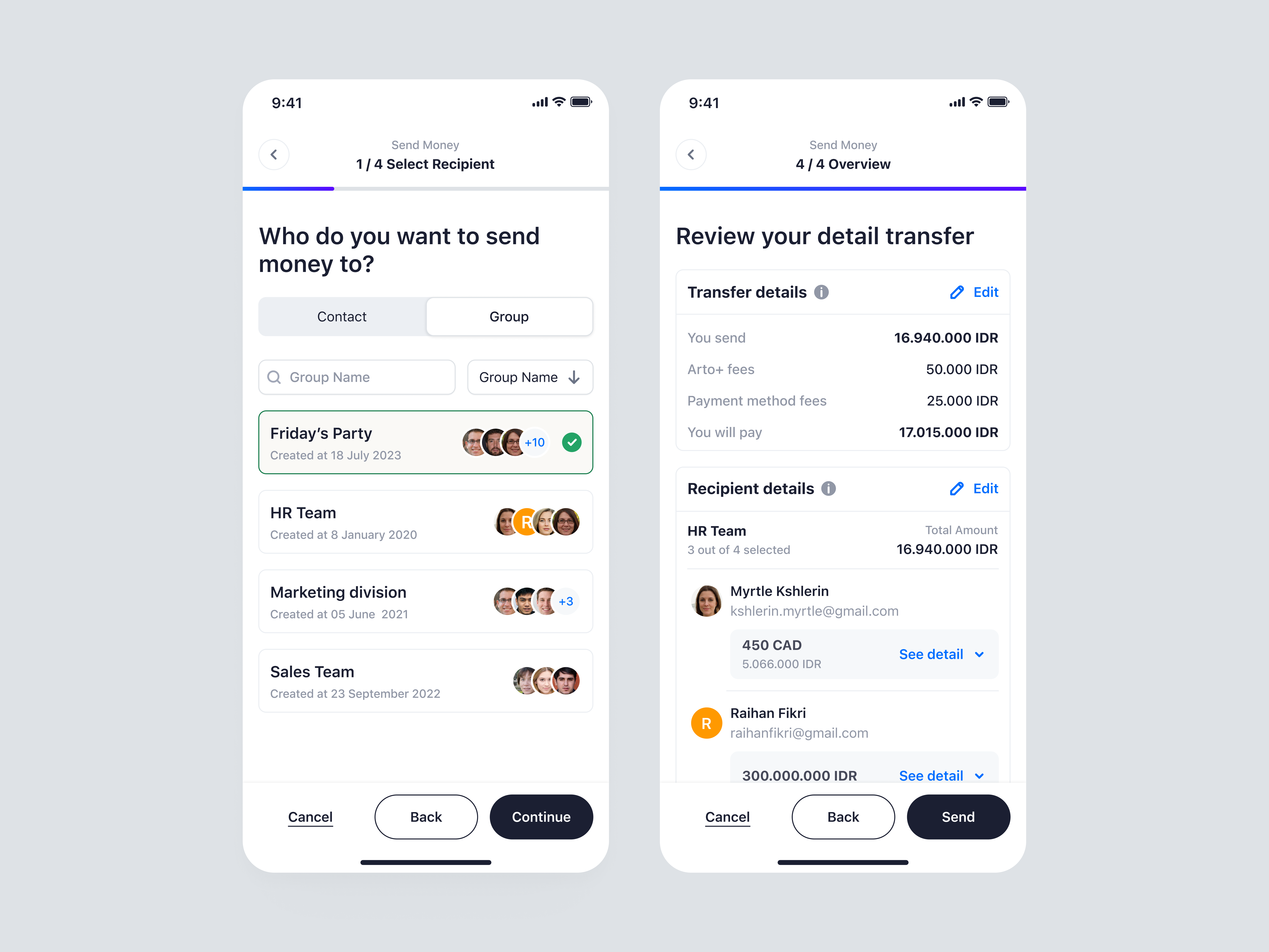 Arto Plus Mobile - Bulk Payment Case Study animation bulk payment finance app mobile payment app payroll product design saas transactions ui ux