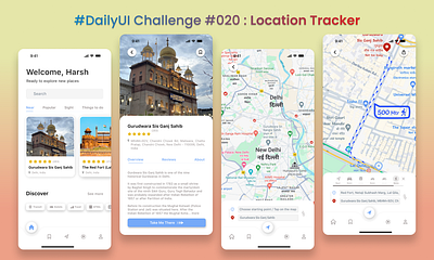 #DailyUI Challenge #020 : Location Tracker app branding dailyui design graphic design illustration logo typography ui ux vector