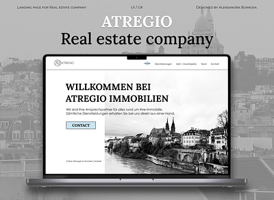 Landing page for Real estate company design mockup figma landing page ui user experience design user interface design ux web design