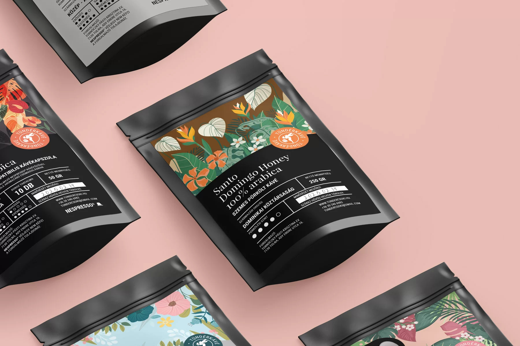 Coffee Packaging branding coffee colors design flower graphic graphic design illustration logo packaging packaging design vector