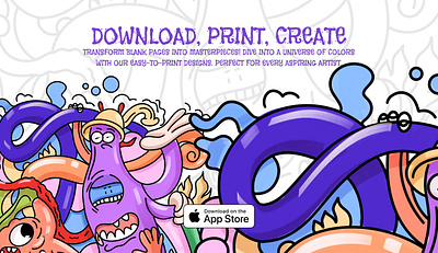 ColorCraft Coloring Pages app art branding design digital illustration digitalart drawing illustration procreate ui