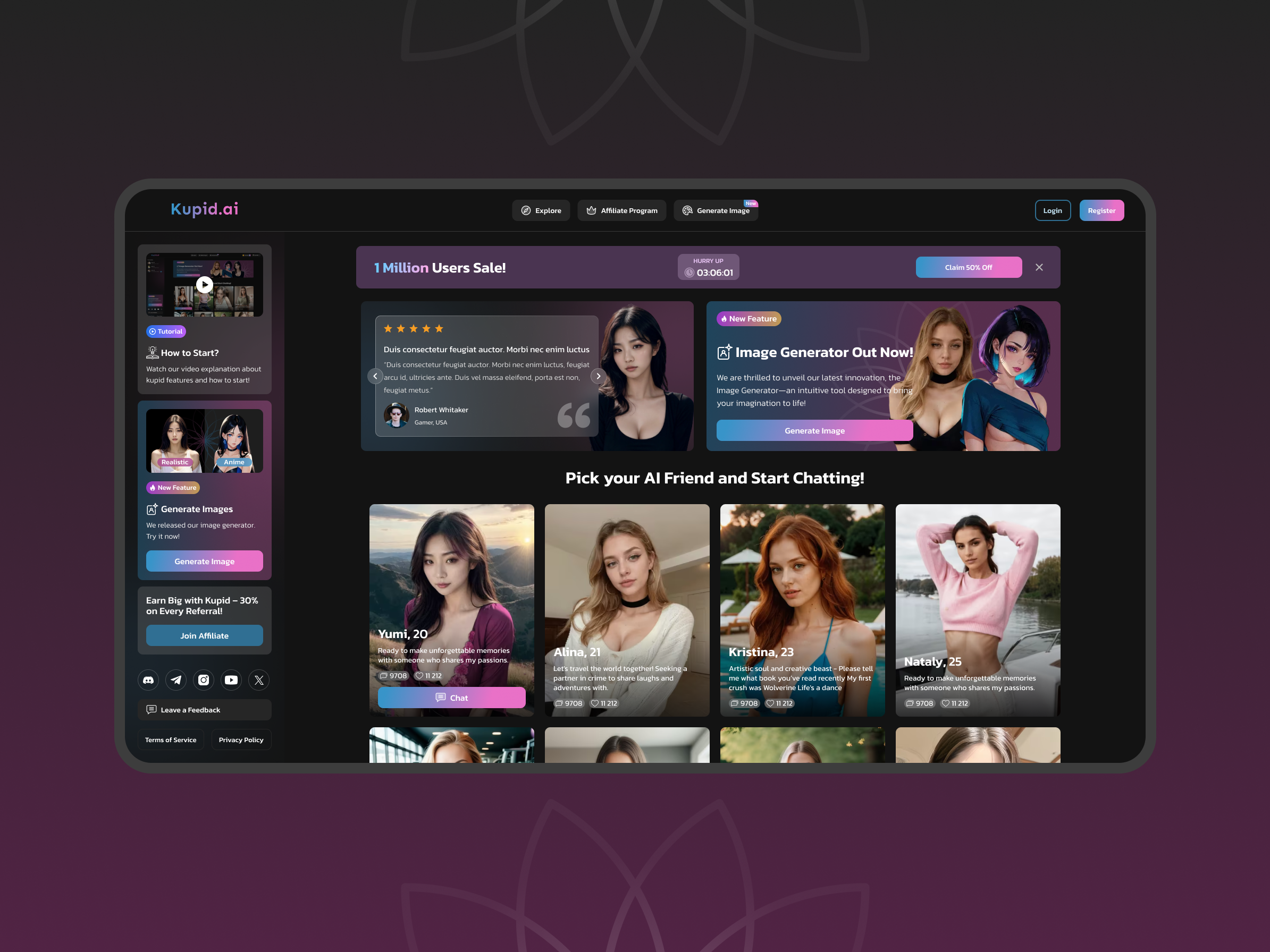 Example of Product Design For Ai & Dating Platforms