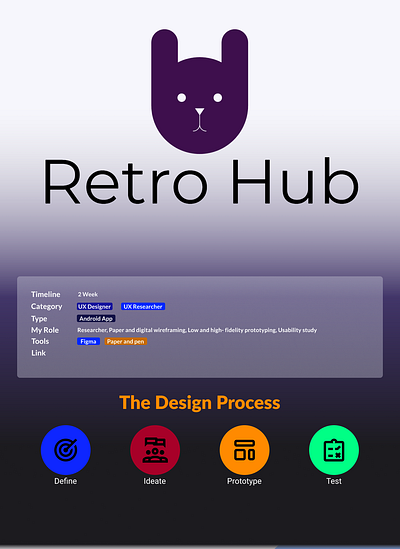 Retro Hub - Case study app branding design graphic design illustration logo ux