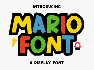 Mario Font cartoon font comic font cute font doodle font fat font fun font funny font handwritten font playful font sticker font