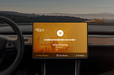 Gold4 FM - CarPlay UI Concept color theory prototype uiux
