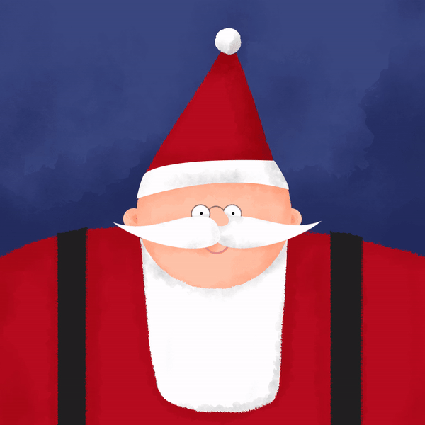 Ho ho ho animation character christmas festive gif illustration loop mograph santa