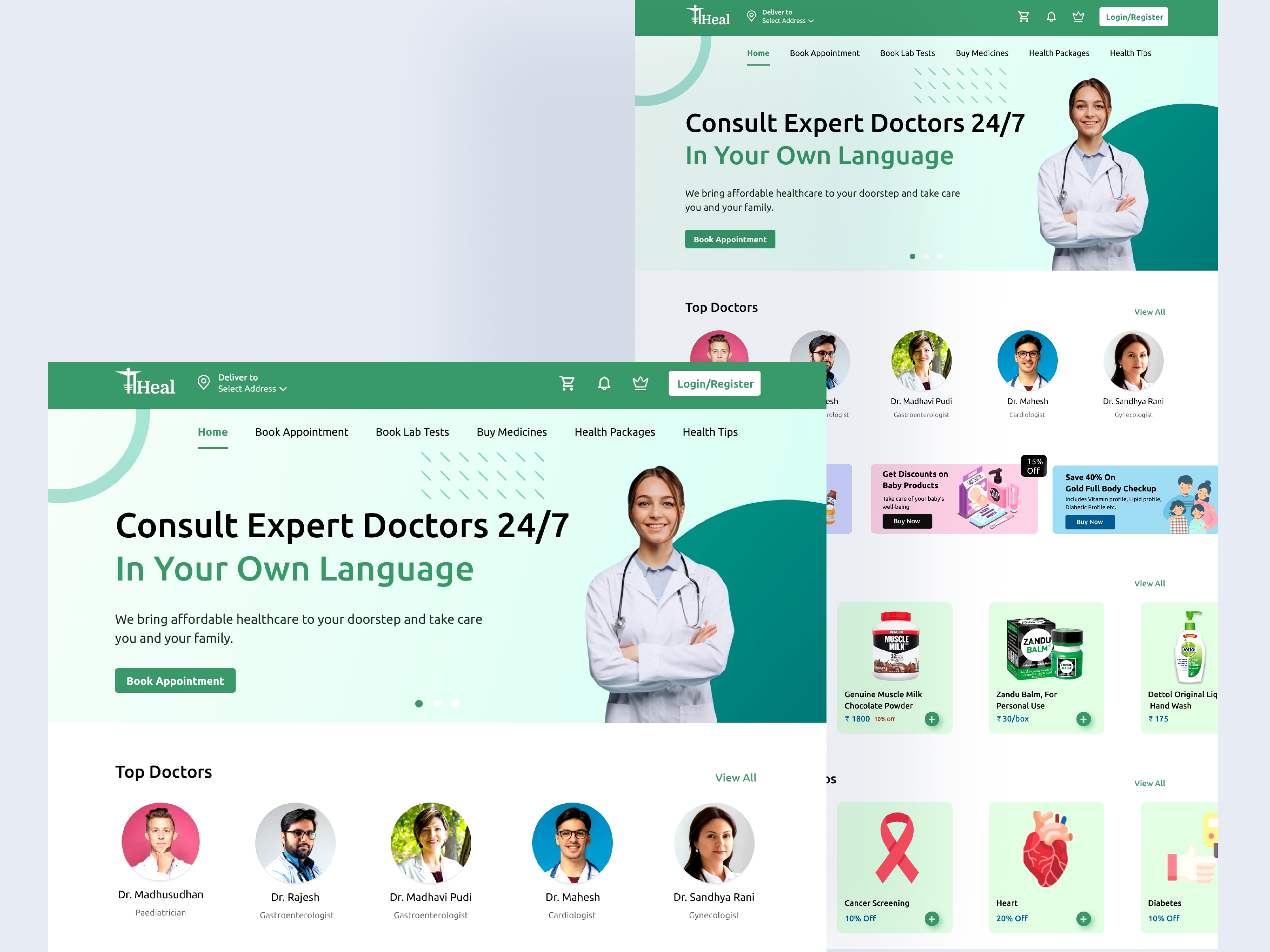 Example of Web/ Mobile App UX UI Design