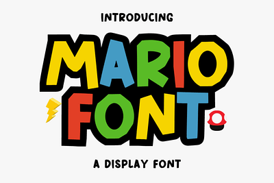 Mario Font cartoon font comic font cute font doodle font fat font fun font funny font playful font sticker font