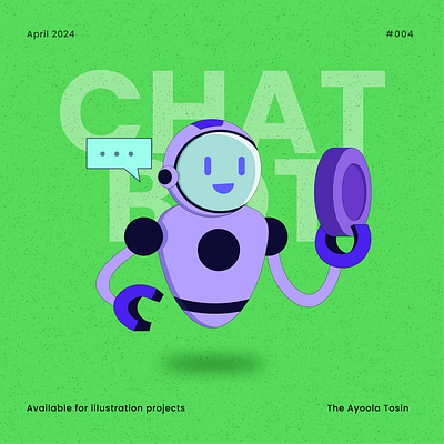 ChatBot Illustration for a Crypto Brand brand design brand identity brand identity design branding design graphic design illustration logo web design webflow
