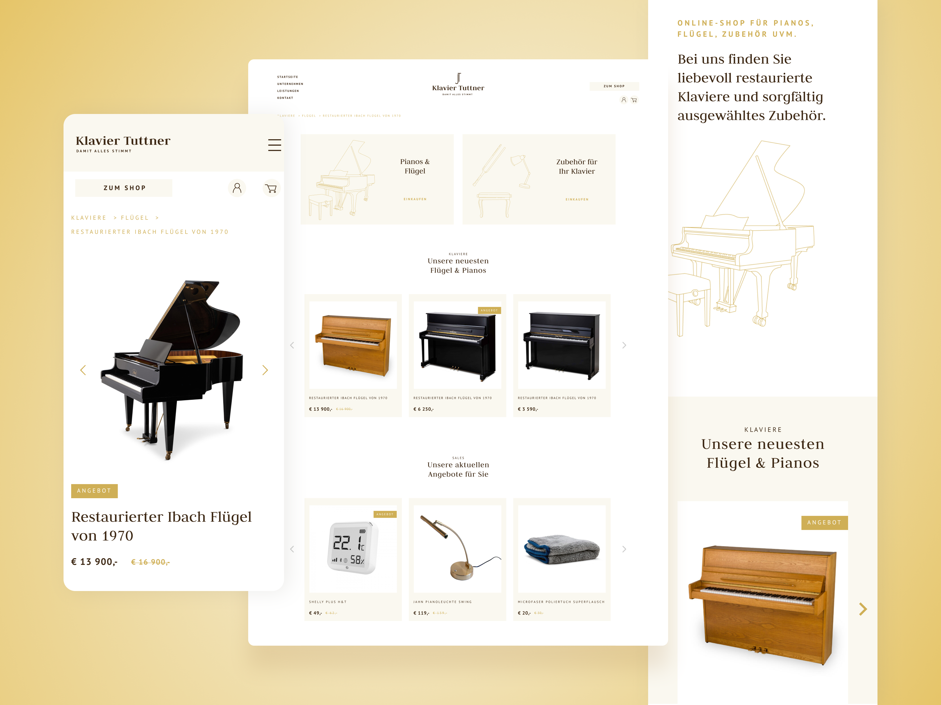 Klavier Tuttner: Web & Mobile Design app branding illustration mobile typography ui ui design uiux ux web design website websitedesign