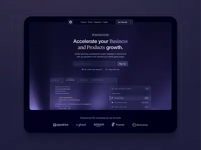 Lumin - Framer Template branding creative dark mode website design hero illustration hero section homepage illustration popular web design product design purple design saas design sign in ui ui design uiux web design web design 3d web interface website design