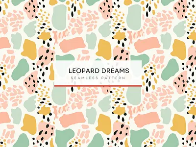 Leopard Dreams Patterns, Seamless Patterns 300 DPI, 4K animal patterns leopard print pastel colors pattern seamless pattern soft shapes and curves wallpaper design white background design