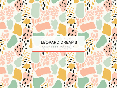 Leopard Dreams Patterns, Seamless Patterns 300 DPI, 4K animal patterns leopard print pastel colors pattern seamless pattern soft shapes and curves wallpaper design white background design