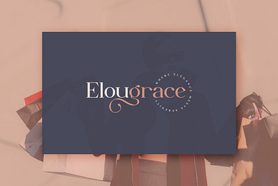 Elograce feminine logo logo design textbased wordmark