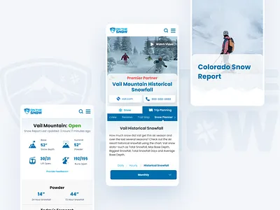 On the Snow's Dynamic Platform b2b blue branding clean design desktop design ecommerce forecast platform redesign ski ski resort snow ui ui ux ux uxui weather webdesign website white