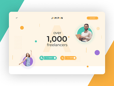 Homepage - Header branding clean design flat header illustration mobile slider typography ui ui ux design web design