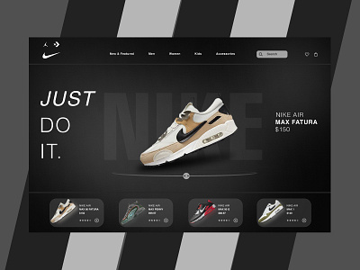 NIKE Landing page UI UX DESIGN graphic design ui