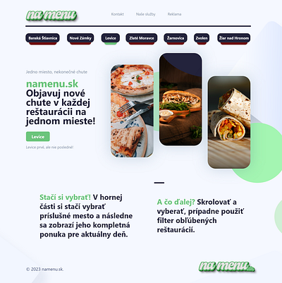 Na Menu - Concept Web Design branding graphic design web design