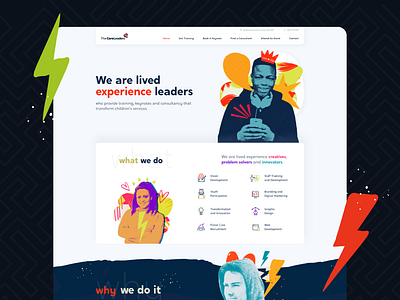 Homepage - The. C. Leaders clean flat header home homepage illustration slider typography ui web design