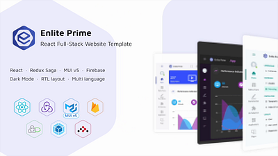 Enlite Prime acounting admin application apps crm dark ui dashboard ecommerce marketing material ui planning platform point of sale pos react ui ux web app