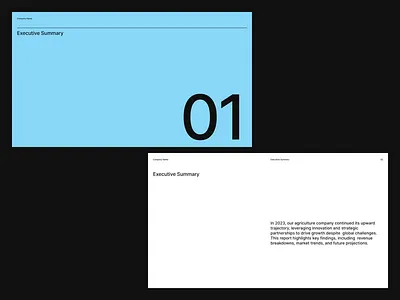 Sales Report Deck branding clean data graph grid layout marketing minimal pitch deck presentation report ui visualization white space