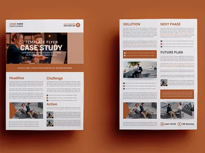 Case Study Flyer Template banner branding business flyer case study case study flyer case study flyer template corporate flyer design flyer flyer design flyer template graphic design illustration social media flyer ui