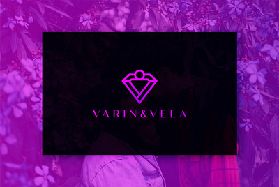 Varin & Vela logo logo design minimal monogram wedding