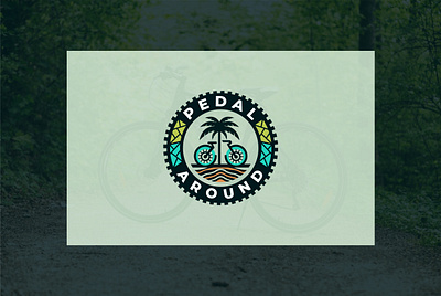 Pedal Around beach design logo logo design minimal