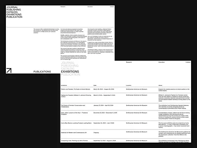 Publications clean editorial grid layout minimal swiss typography ui web website white space