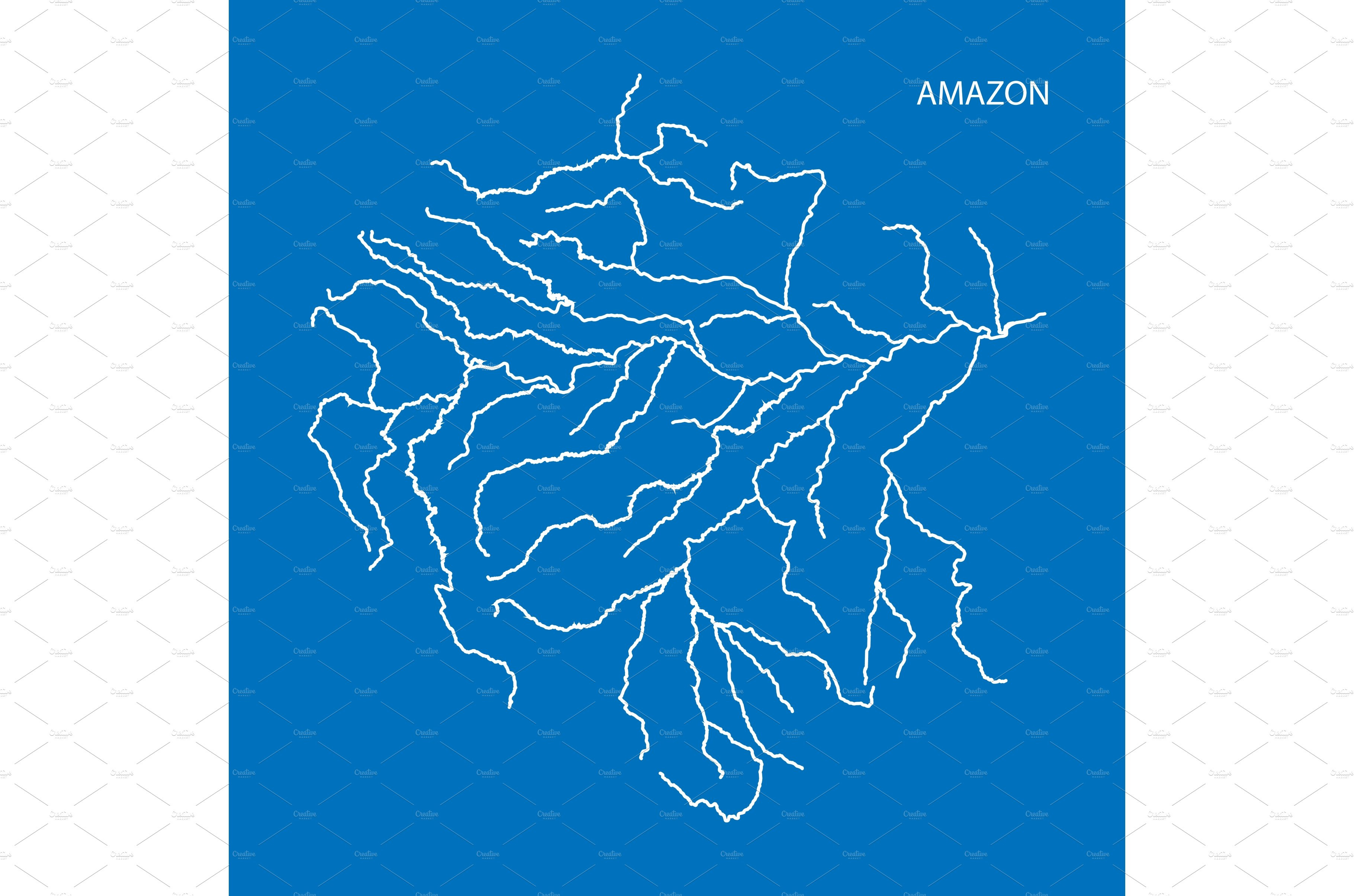 Map of Amazon river drainage basin by Petr Polák on Dribbble