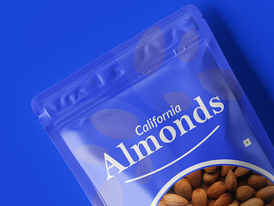 Almonds Packaging almonds almonds packging bag design branding creative design dry fruit graphic design illustration modern packaging packaging design pouch pouch bag pouch design product product packaging