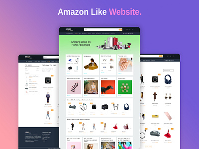 Amazon Website Template amazon amazon landing page landing page ui web design website website template woocommerce template wordpress