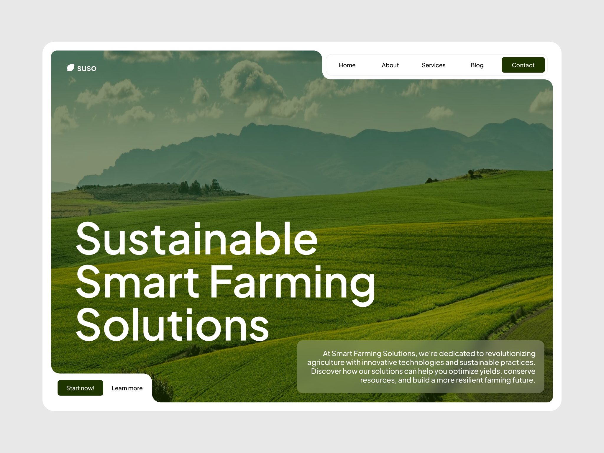 Concept: Agriculture Website Landing agriculture design farming green hero minimal sustainability ui website