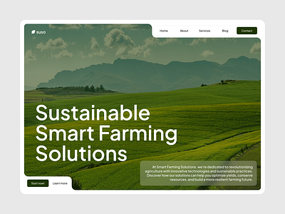 Agriculture Website Landing agriculture design farming green hero minimal sustainability ui website