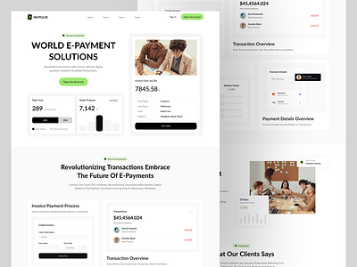 E-Payment Solutions Finance Landing Page finance landing page financial landing page fintech landing page landing page saas saas landing page